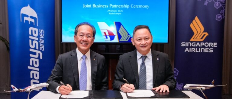 Singapore Airlines y Malaysia Airlines ponen en marcha una alianza estratégica