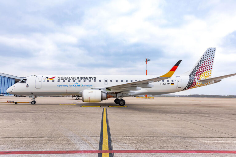 German Airways incorpora su noveno Embraer 190 para reforzar operaciones en Europa