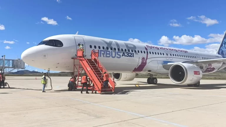 Pruebas de altura para el A321XLR en Sucre